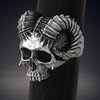 Anel de Prata Caveira - Skull Horn