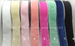 Fita Veludo rosa bebe, verde água, branca, salmon forte, rosa, azul marinho, petro, bege 38mm/n9 - comprar online