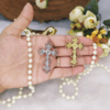 Crucifixo Medio dourado, prata, pct com uma unidade