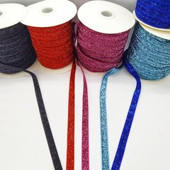 Fita Veludo em lurex cor azul bebe, azul royal, rosa pink , petro, vermelho 10mm/n2 na internet