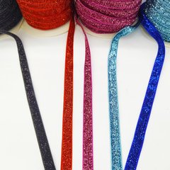 Fita Veludo em lurex cor azul bebe, azul royal, rosa pink , petro, vermelho 10mm/n2 - comprar online