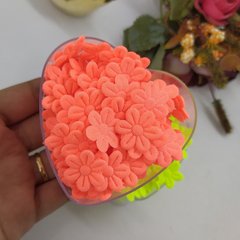 Flor de tecido pequena Laranja neon, Verde neon - loja online