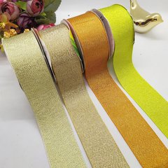 Fita em lurex cor dourada escuro, dourado clara, laranja, verde limao 38mm/n9 - comprar online