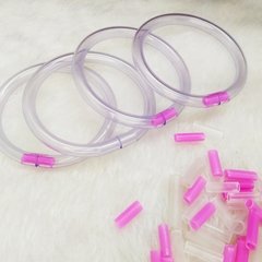 Mangueira/tubo pra Pulseira Transparent 8mm ou 6mm, Conectores para 6mm e 8mm - Helô Tecidos e Armarinho