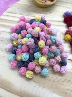 Pompom de malha 10mm/1cm pct colorido 50un na internet