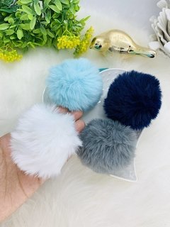 Pompom peludo fofo gigante 8cm a unidade