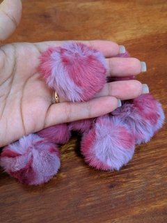 Pompom peludo 4cm pink/rosa bebê