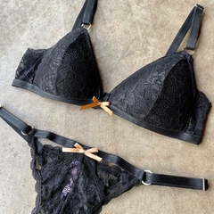 CONJUNTO SOFT LACE BLACK - comprar online