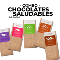 Dr Cacao Chocolate - Combo 5 chocolates saludables