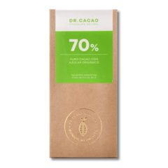 Dr Cacao Chocolate - 70% con azúcar orgánica