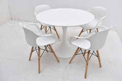 Combo Comedor 4 Sillon Eames Original + Mesa Tulip Redonda 1 mt - tienda online