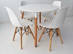 COMBO Mesa Redonda Eames + 4 Sillas Amalfi - tienda online