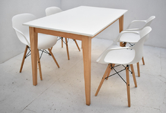 Imagen de Combo Comedor 4 Sillon Eames + Mesa Tulip 1.40 x 0,80 mt