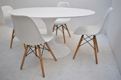 Combo Comedor 4 Silla Eames Original + Mesa Ovalada 1.50 x 1 mt - comprar online