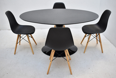 Imagen de Combo Comedor 4 Silla Eames Original + Mesa Ovalada 1.50 x 1 mt