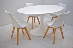 Combo Comedor 4 Silla Tulip + Mesa Ovalada 1.50 x 1 mt - comprar online