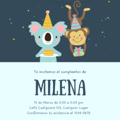 Tarjeta de invitación personalizada