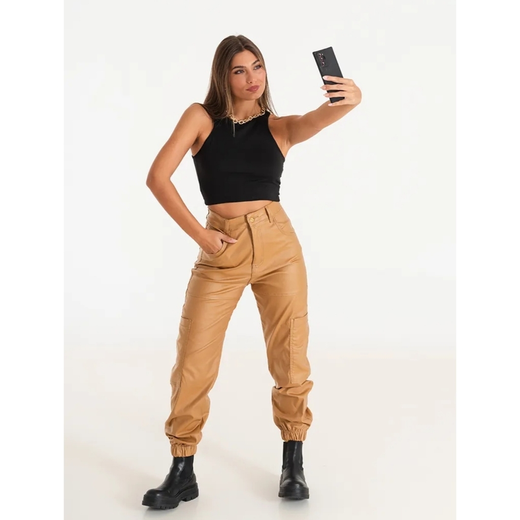 Pantalon cargo outlet engomado