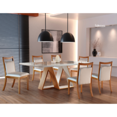 Sala de Jantar ES80 8 Cadeiras 2,00m - comprar online