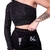 Cropped Luiza - Manga Longa Lurex Preto