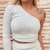 Cropped Luiza - Manga Longa Lurex Branco