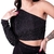 Cropped Luiza - Manga Longa Lurex Preto - comprar online