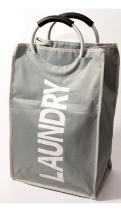 CESTO PARA ROPA LAUNDRY CON MANIJA DE ALUMINIO 24x34x54cm 842AS500 04 en internet