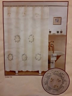 Imagen de CORTINA PARA BAÑO DE TEFLÓN BORDADAS, CALADAS, CINTAS, CROCHE 836AI675 01