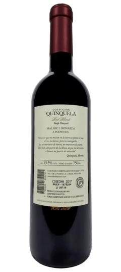 Colección Quinquela Malbec Bonarda 2017 - comprar online