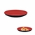 Prato Redondo de Melamina com Estilo Oriental 20 cm Plástico Vermelho e Preto Japonês - comprar online
