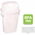 Lixeira com Tampa Basculante 28 litros Branca BPA Free - Plasútil on internet
