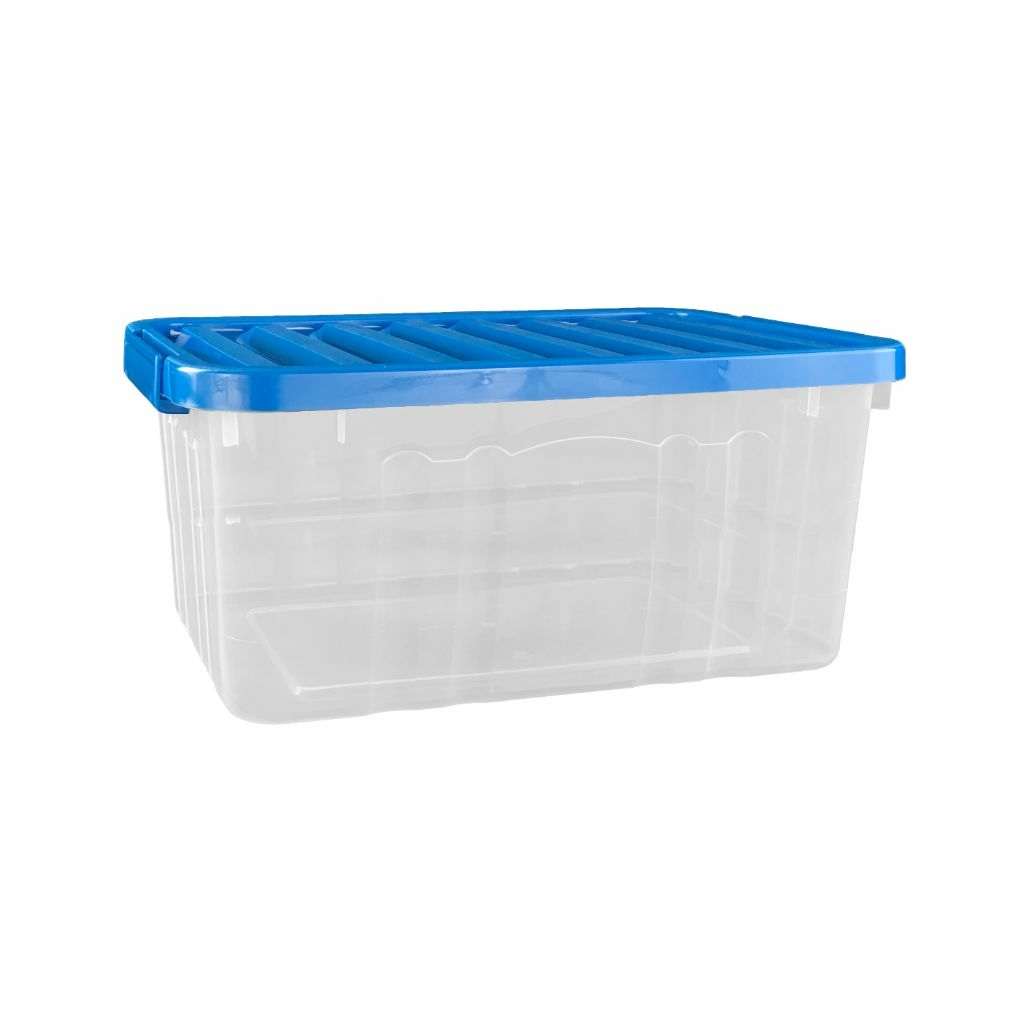 Kit com 3 Caixas Organizadoras Transparente Multiuso de Plástico com tampas  e travas 6 Litros