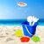 Kit com 4 Balde Baldinho de Praia Com 5 Acessórios Colorido de Areia Castelinho Infantil para Crianças on internet
