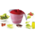 Kit Seca Saladas + Galheteiro 4 Peças de Vidro Para Sal Vinagre Condimentos Centrífuga Secador De Folhas - comprar online