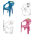 Kit 4 Cadeira Poltrona Infantil Milla Top para Desenhar, Pintar, Estudar. Empilhável, Leve, Ergonômica.Suporta 53kg - I9 Casa - Loja de Utilidades e Presentes