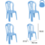 Kit 4 Cadeira Infantil Cadeirinha Para Criança Estudo Alimentação Bistrô Nova Colorida New Plastic - comprar online
