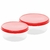Conjunto Potes Redondos 2,5 e 3,8 Litros Grandes Transparentes Livre de BPA Com Tampa - online store