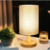 Luminária de Mesa LED de Madeira Nórdica Decorativa Para Ambiente Abajur Utilidade USB Útil Eletro - loja online