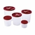 Conjunto de Potes Porta Mantimentos Transparente Rosca Com 5 tamanhos Plasútil on internet