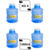 Kit 4 Garrafa de Agua Para Geladeira 1,3L Modelo Galão Com Tampa Clic Galaozinho 1300ml Colorida Livre de BPA Arcaplast en internet