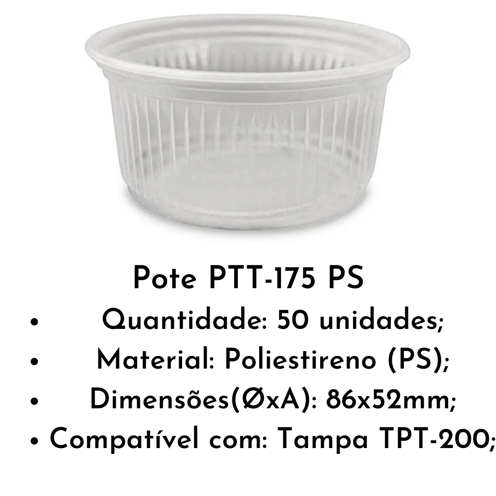 Pote Plástico con tapa 145 ml Copobras - Plásticos Petroplas