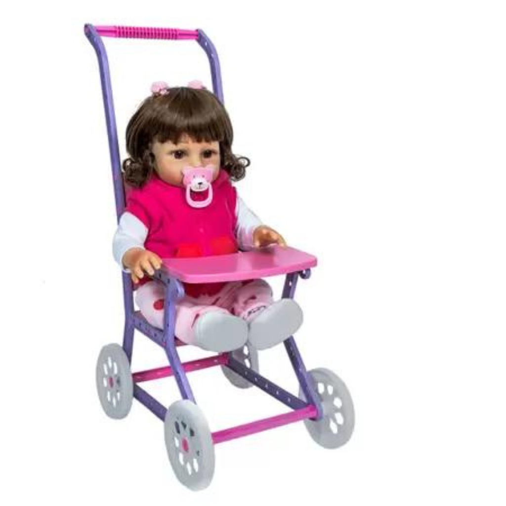 Mãe Reborn+Bebê+Carrinho boneca tipo Barbie grávida brinquedo infantil, Magalu Empresas