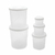 Conjunto de Potes Porta Mantimentos Transparente Rosca Com 5 tamanhos Plasútil - tienda online