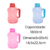 Kit 3 Mini Galão De Água 1,6 Litros Com Alça Squeeze Garrafa Academia Livre de BPA PET 1600ml - comprar online