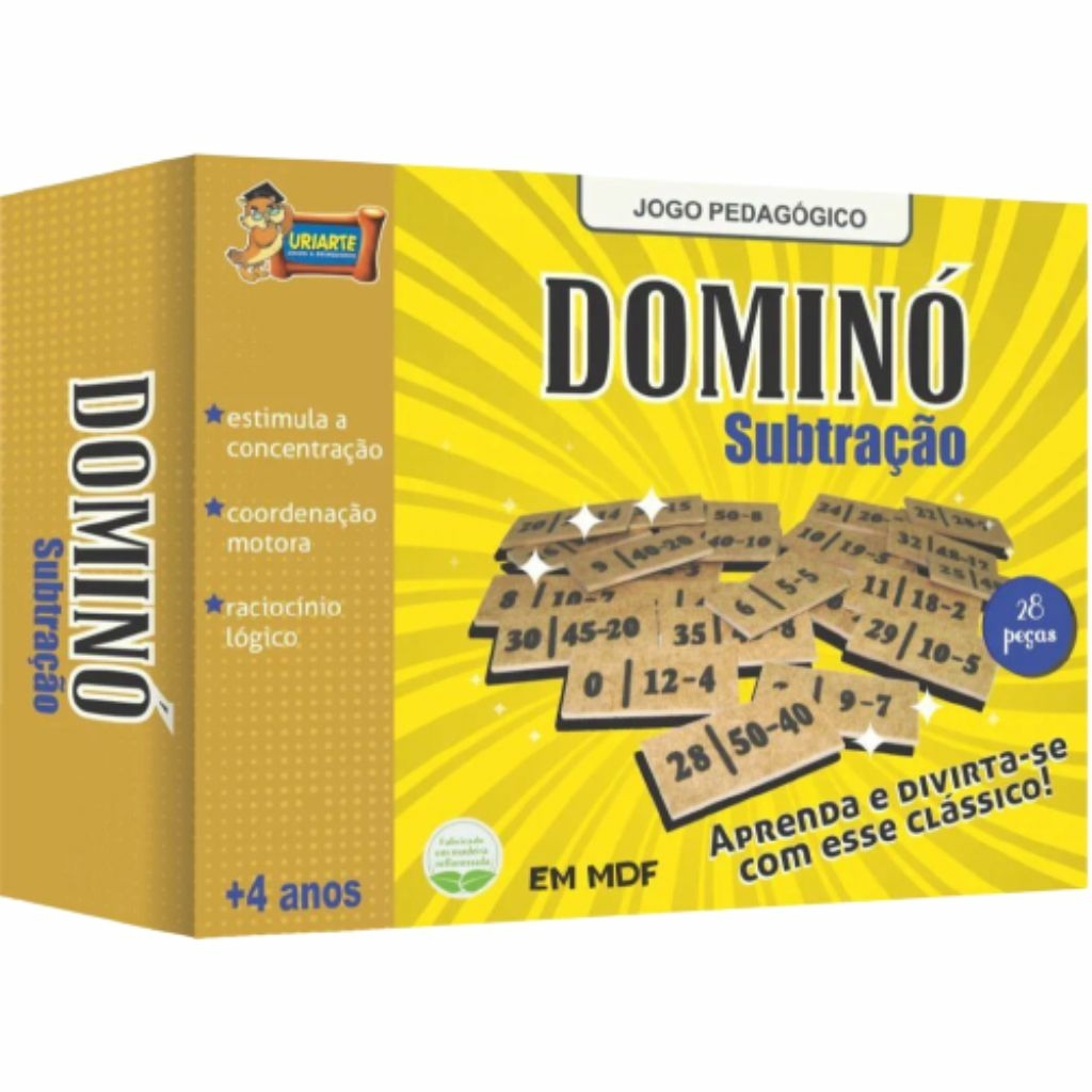 Kit 2 Dominós Educativos Matemática Divisão e Multiplicação Jogo