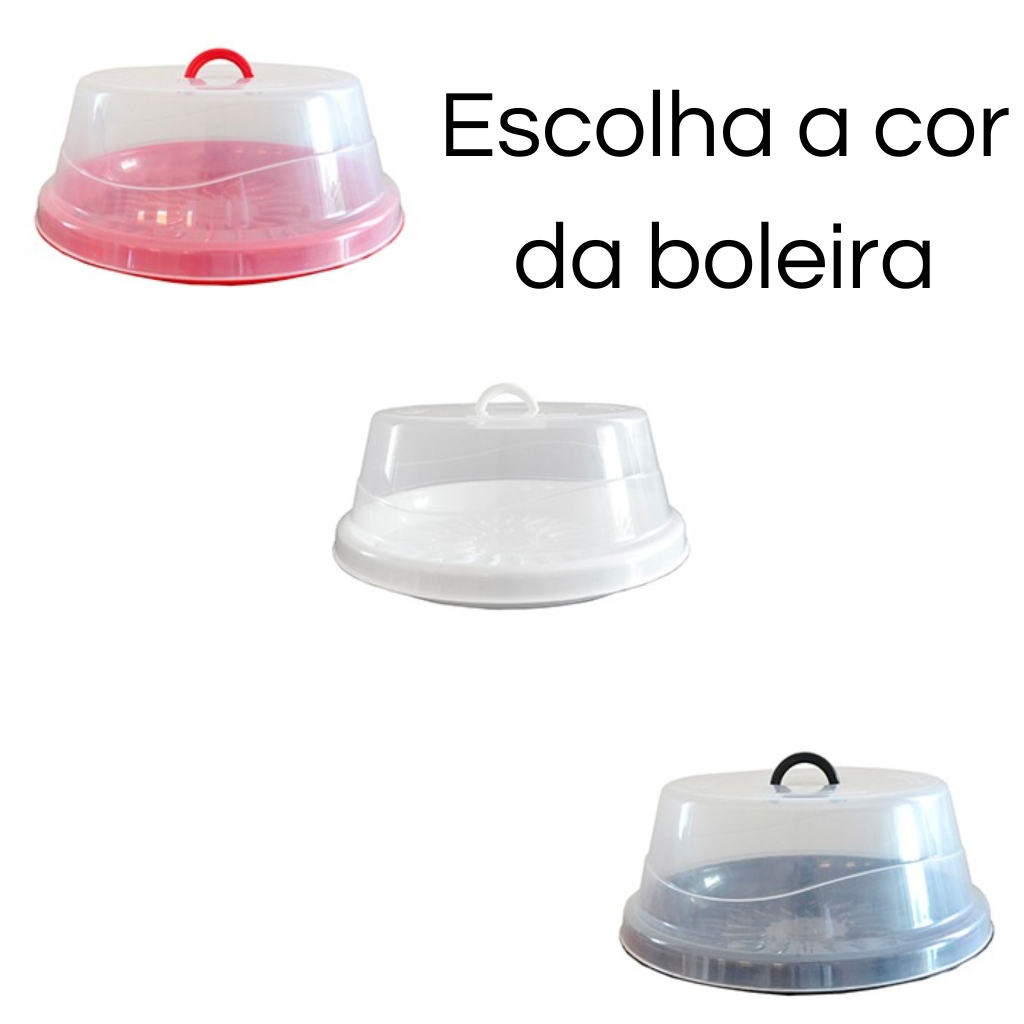 Porta Bolo Redondo Boleira Com Tampa Cozinha Confeitaria