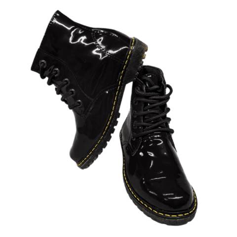 Botas dr martens negras charol best sale