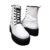 Botas blanco mate con plataforma - Bota Blanca 7 ojales - comprar online