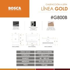 Salamandra Leña Bosca Gold Burdeo G800B en internet