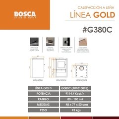 Salamandra Bosca Gold 380C Charcoal Gris 9000cal. en internet